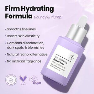 New GlamUp Bakuchiol Serum & Hyaluronic Acid Retinol Alternative Serum 1oz